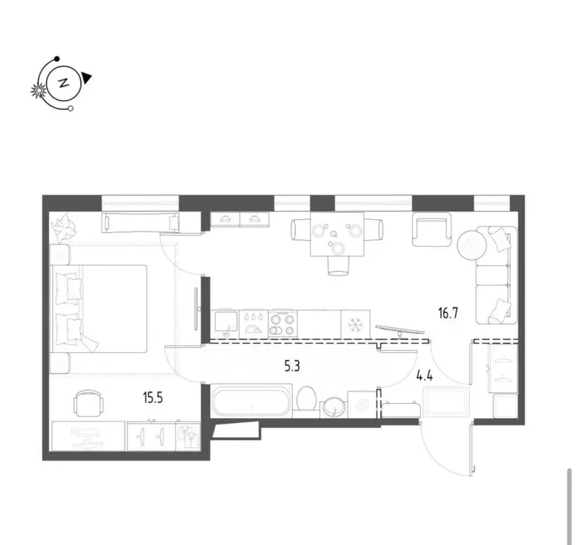 Продаётся 2-к квартира, 41 м - Фото 1