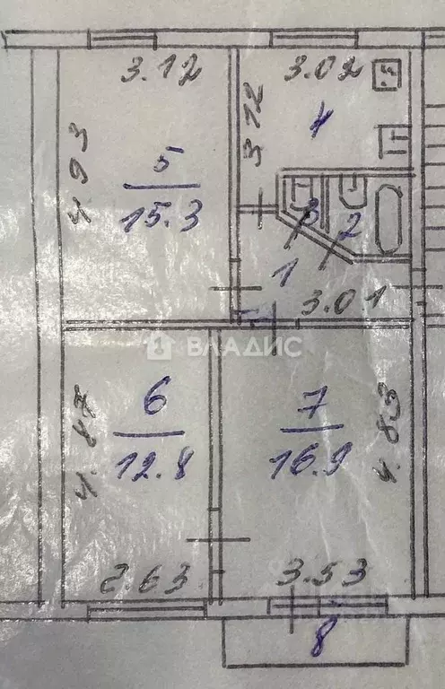 3-к кв. Пензенская область, Пенза ул. Карпинского, 22 (59.1 м) - Фото 2