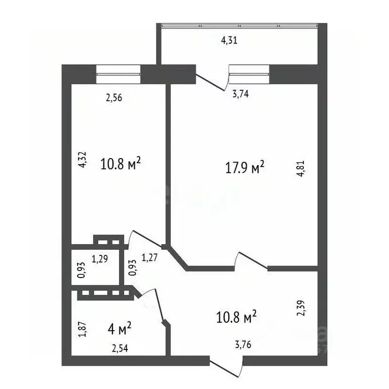 1-к кв. Иркутская область, Иркутск Байкальская ул., 236Б/1 (44.7 м) - Фото 2