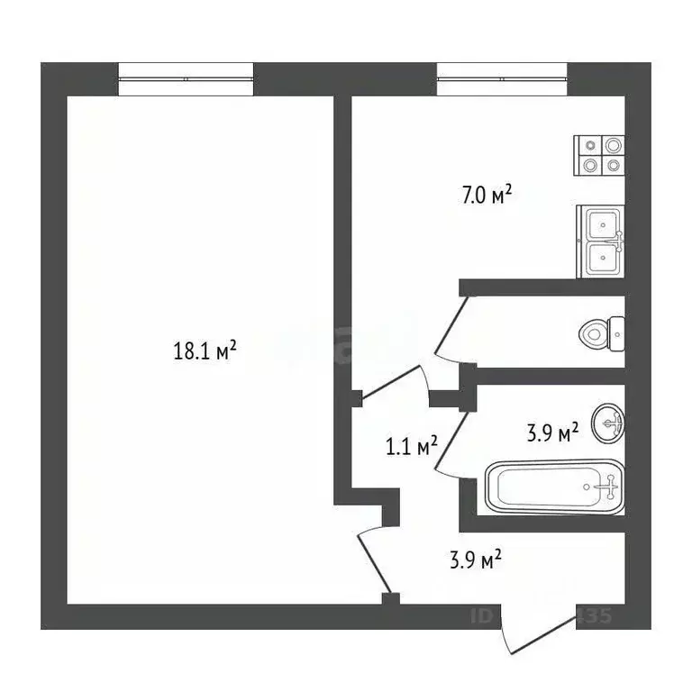 1-к кв. Москва Тимирязевская ул., 9 (33.1 м) - Фото 2