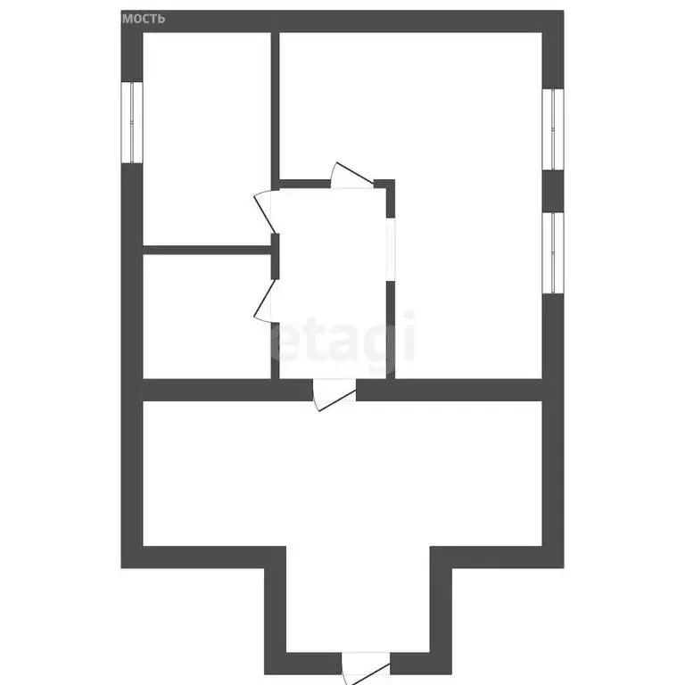 Дом в село Бутка, улица Бажова (36.7 м) - Фото 2