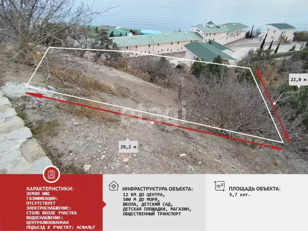 Участок в Крым, Алушта муниципальный округ, пос. Семидворье пер. ... - Фото 1