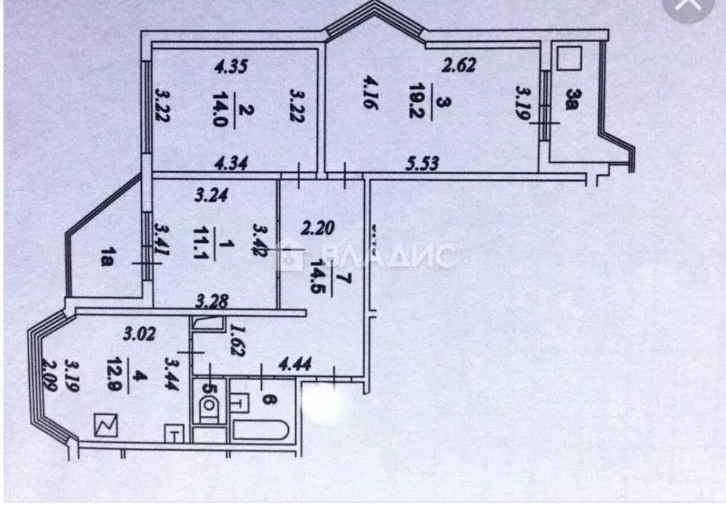 3-к кв. Москва ул. Ватутина, 16к3 (80.0 м) - Фото 2