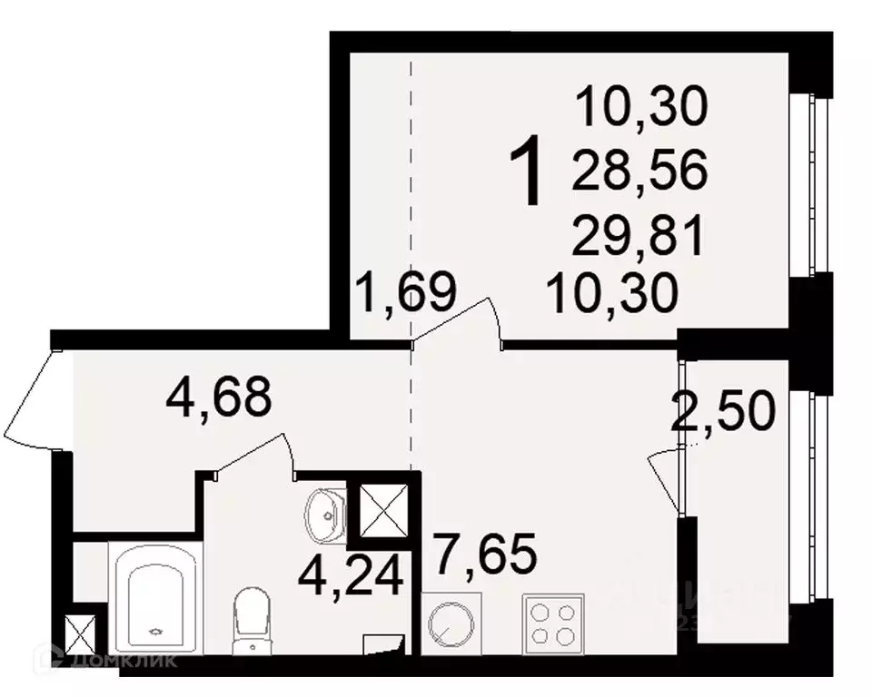 1-к кв. Рязанская область, Рязань ул. Чкалова (29.81 м) - Фото 1