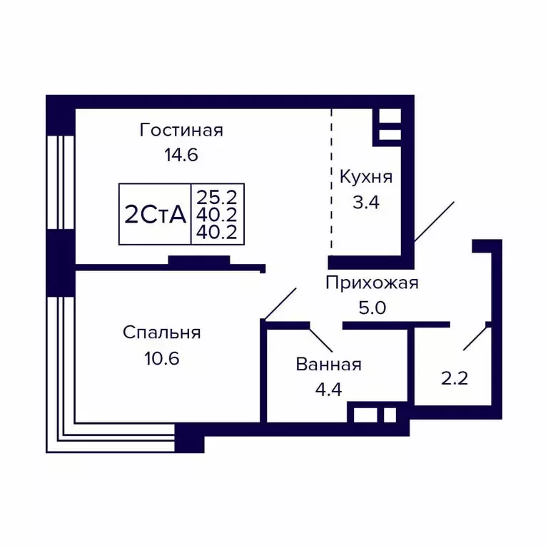 2-комнатная квартира: Новосибирск, Красносельская улица (40.2 м) - Фото 0