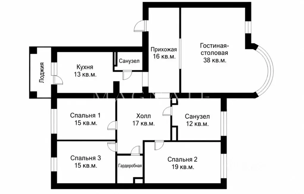 4-к кв. Москва ул. Трехгорный Вал, 12С2 (161.0 м) - Фото 2