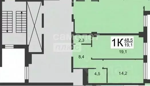 1-к кв. Нижегородская область, Нижний Новгород ул. Германа Лопатина, ... - Фото 2