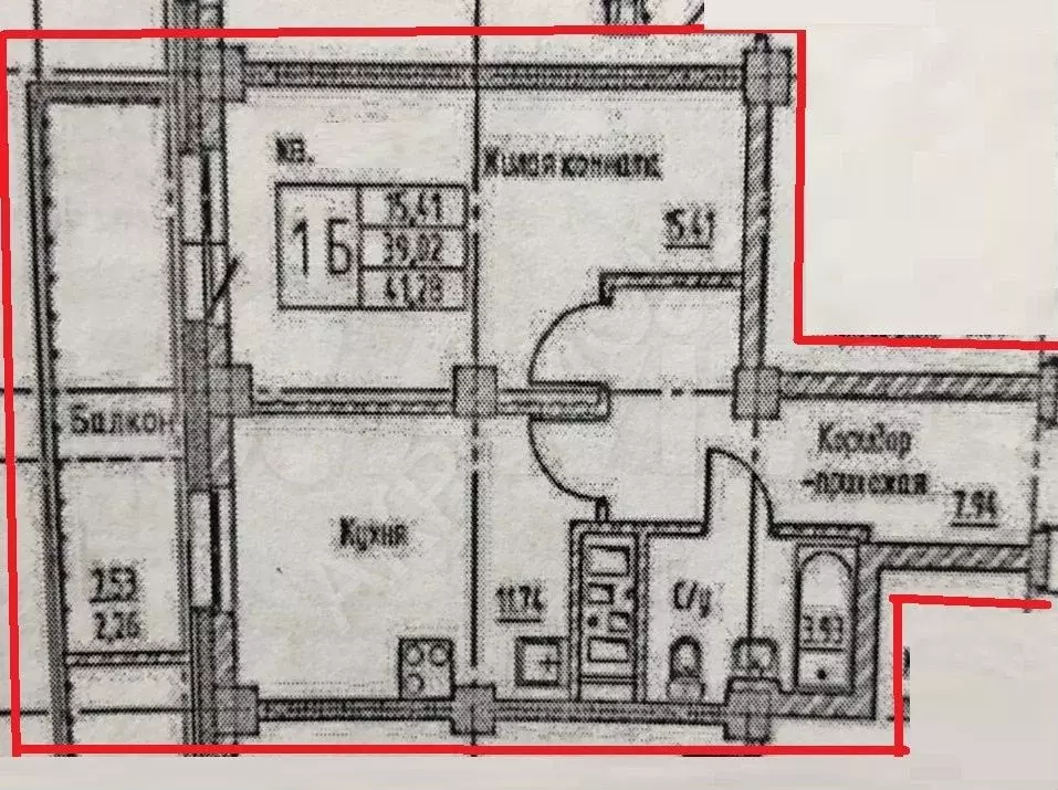 10 и более-к. квартира, 41,3 м, 3/17 эт. - Фото 0