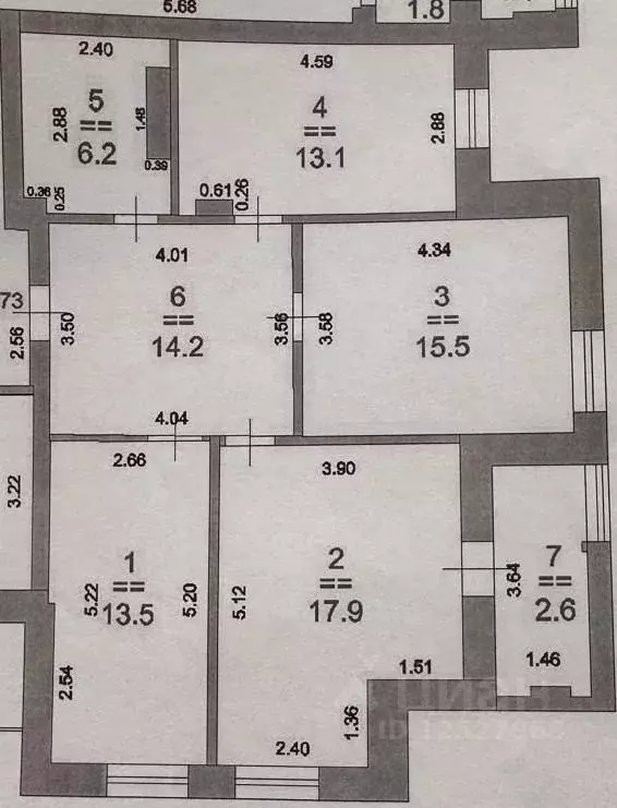 3-к кв. Нижегородская область, Нижний Новгород ул. Белинского, 64 ... - Фото 1