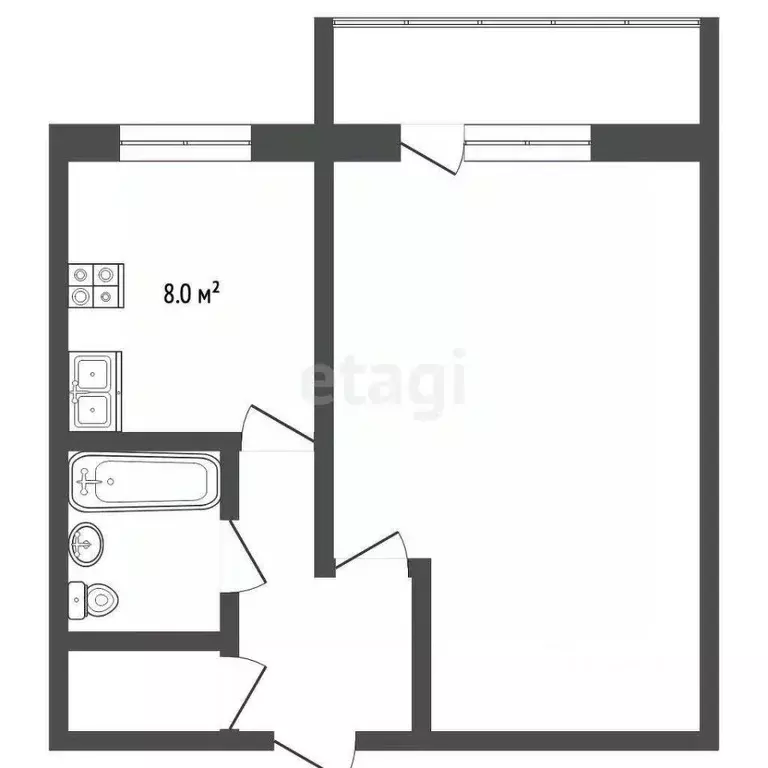 1-к кв. Архангельская область, Котлас ул. Дзержинского, 10 (35.6 м) - Фото 1