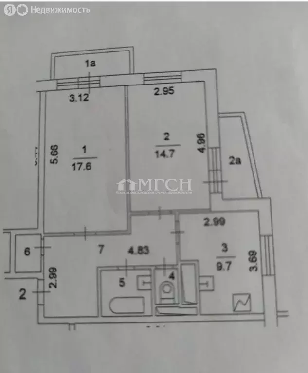 2-комнатная квартира: Москва, 3-я Филёвская улица, 6к2 (57.8 м) - Фото 1