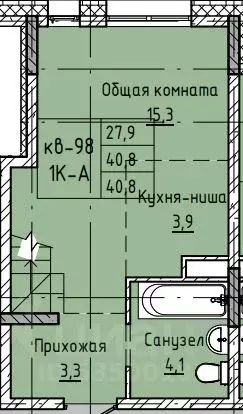 2-к кв. Забайкальский край, Чита просп. Маршала Жукова (40.8 м) - Фото 0