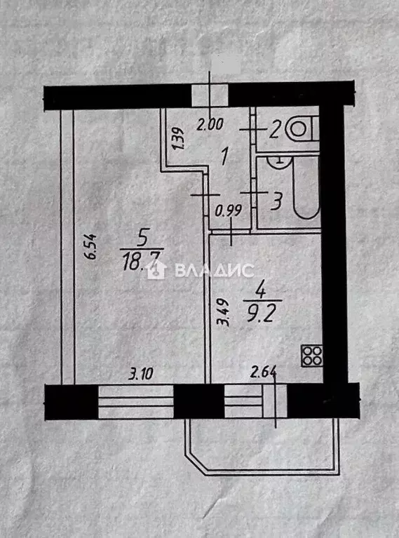 1-к кв. Белгородская область, Белгород ул. Губкина, 38а (36.5 м) - Фото 2
