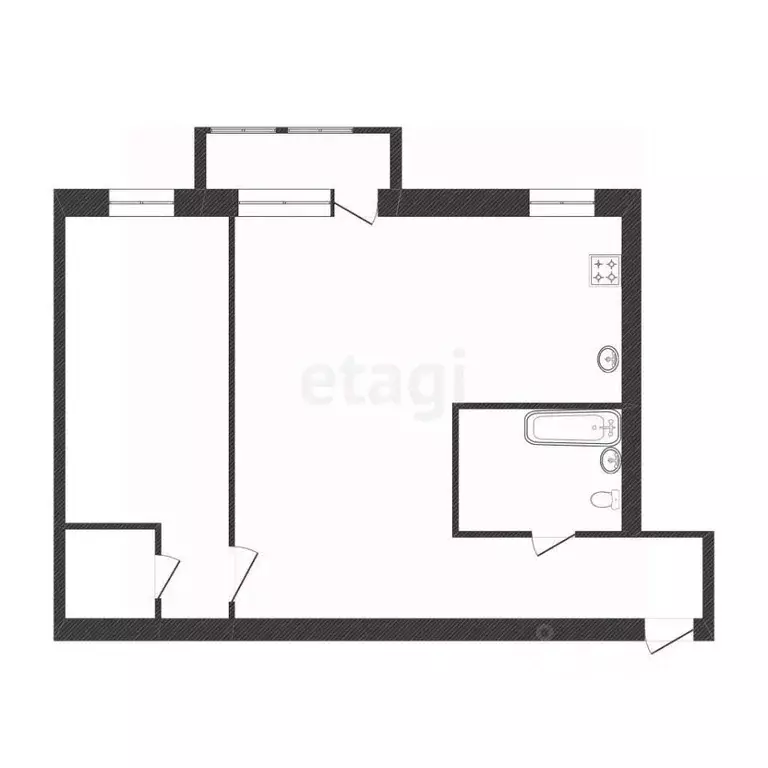 2-к кв. Тюменская область, Тюмень ул. Парфенова, 40 (44.8 м) - Фото 1