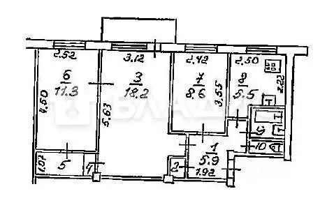 3-к кв. Иркутская область, Ангарск 15-й мкр, 17 (56.1 м) - Фото 2