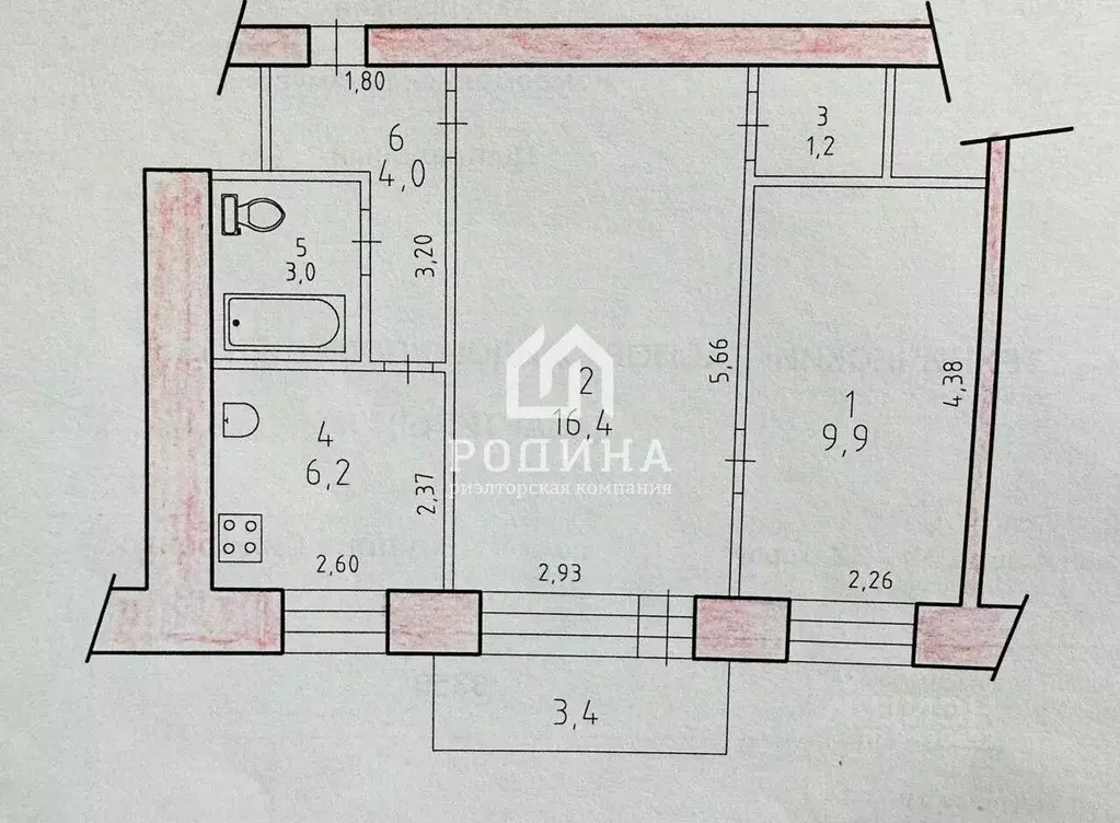 2-к кв. Хабаровский край, Комсомольск-на-Амуре ул. Сидоренко, 32 (40.7 ... - Фото 2
