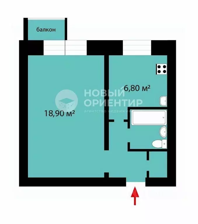 1-к кв. Свердловская область, Екатеринбург ул. Академика Бардина, 23 ... - Фото 2