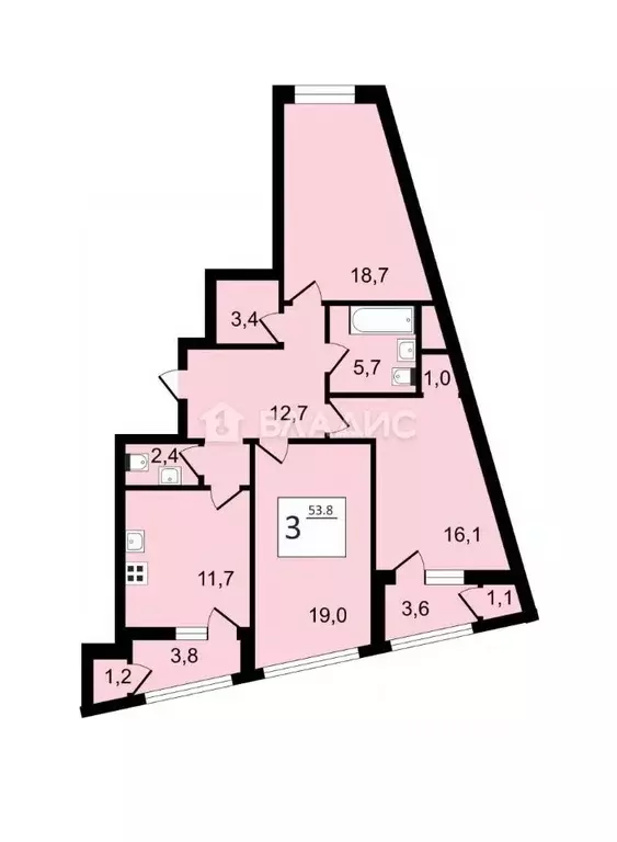 3-к кв. Нижегородская область, Нижний Новгород ул. Маршала Баграмяна, ... - Фото 1
