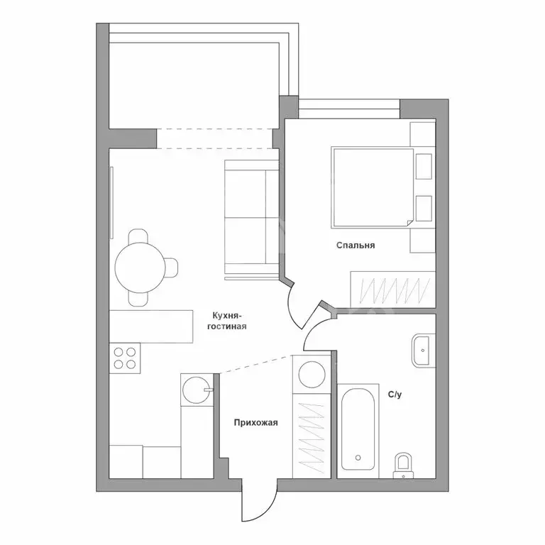 2-комнатная квартира: Москва, Береговой проезд, 5к1 (46 м) - Фото 1