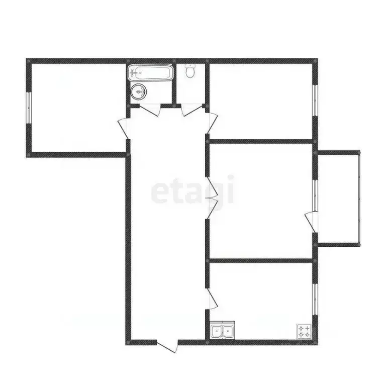 3-к кв. Костромская область, Кострома ул. Свердлова, 88 (65.0 м) - Фото 1