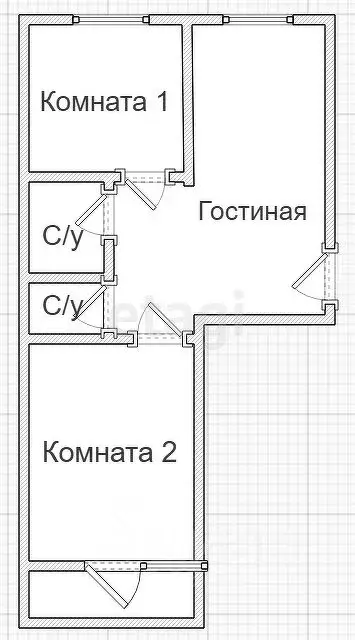 3-к кв. Приморский край, Владивосток 71-й мкр, ул. Ватутина, 4Д (63.0 ... - Фото 1