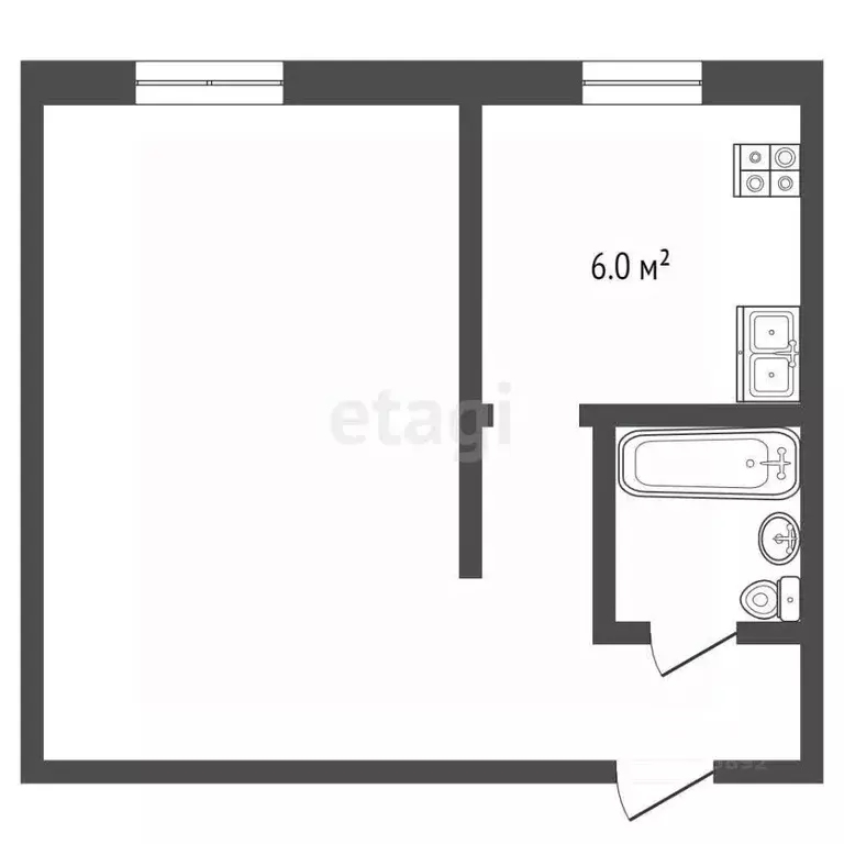 1-к кв. Вологодская область, Сокол Советская ул., 58 (29.0 м) - Фото 0