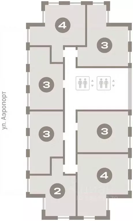 2-к кв. Новосибирская область, Новосибирск ул. Аэропорт, 88 (101.01 м) - Фото 1