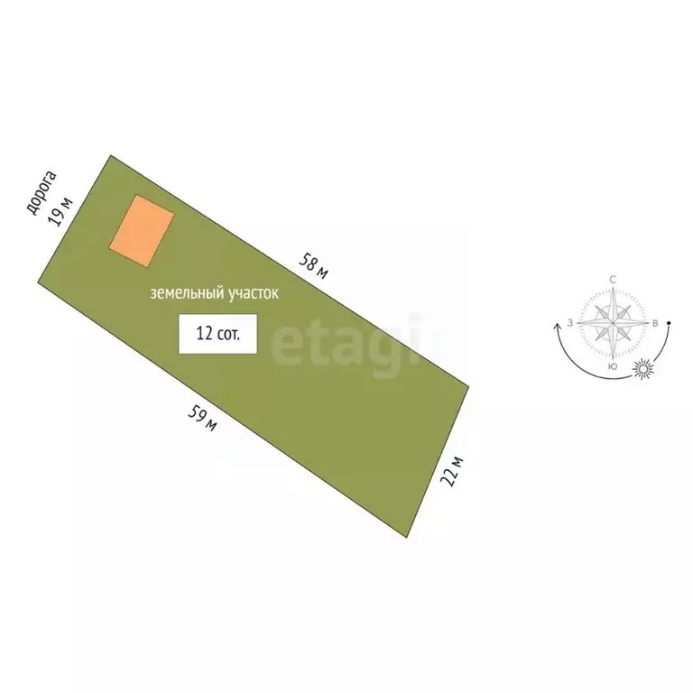 Дом в Хабаровский край, Хабаровский район, Южный СНТ  (60 м) - Фото 1