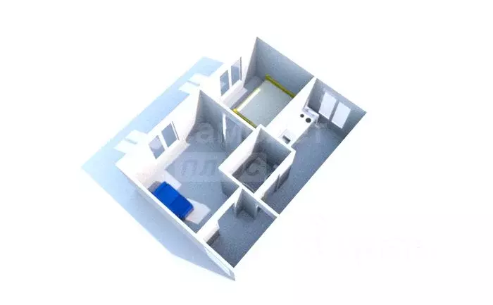 2-к кв. Оренбургская область, пос. Саракташ ул. Мира, 11 (30.6 м) - Фото 2