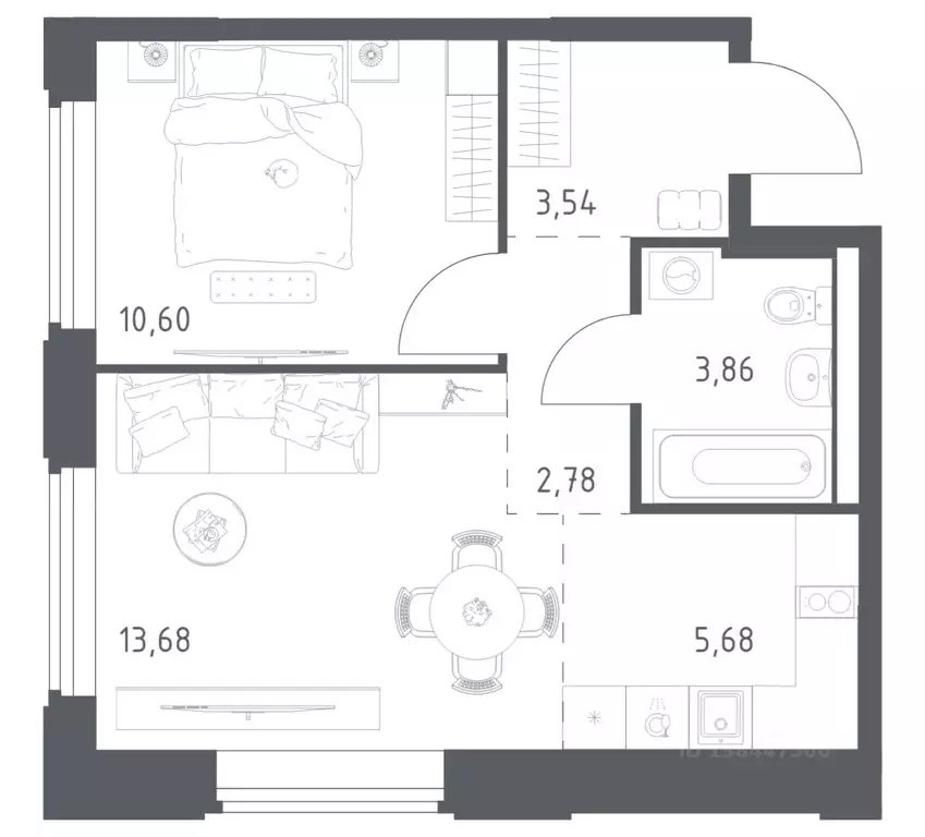 1-к кв. Московская область, Королев Юбилейный мкр, Космический Квартал ... - Фото 1