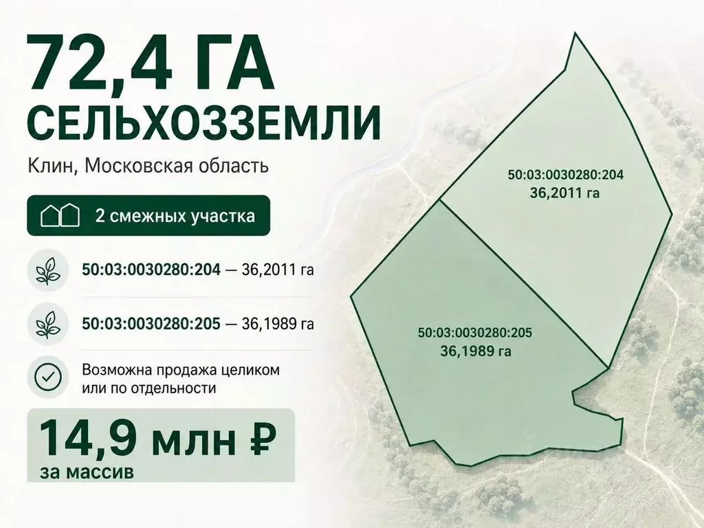 Участок в Московская область, Клин городской округ, д. Новая  (7240.0 ... - Фото 1