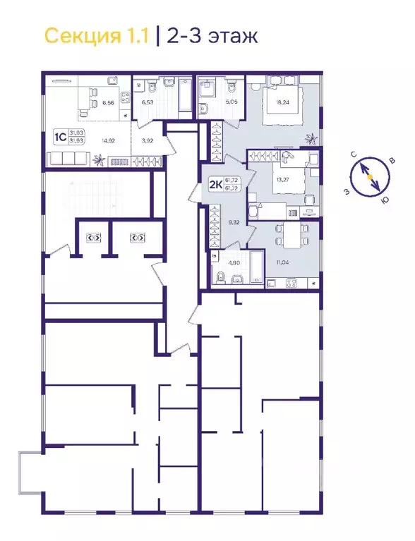 2-к кв. Приморский край, Владивосток ул. Борисенко (61.72 м) - Фото 2