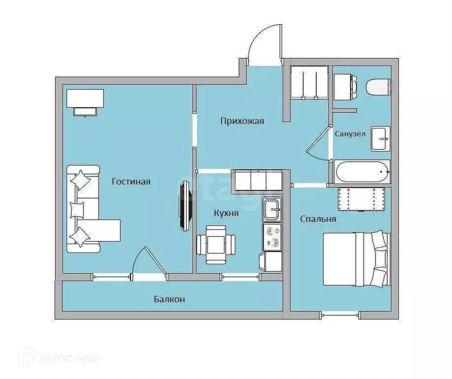 Продаётся 2-к квартира, 49 м - Фото 0