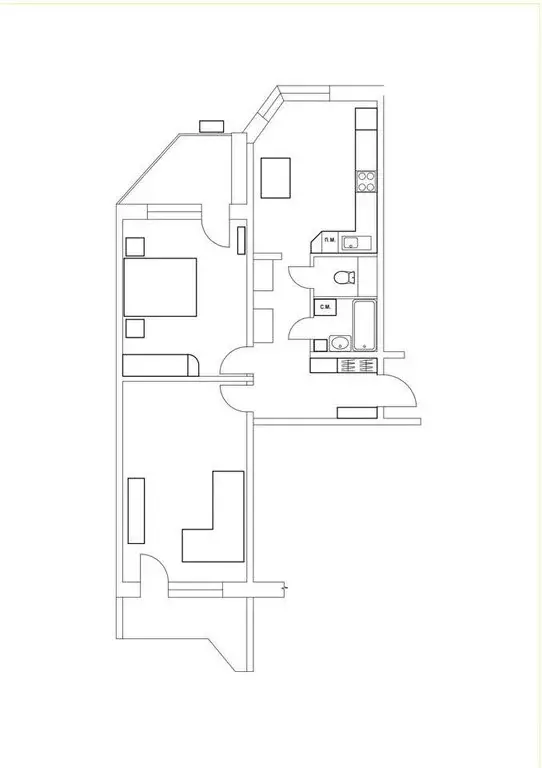 2-комнатная квартира: Москва, улица Генерала Белова, 28к2 (64 м) - Фото 1