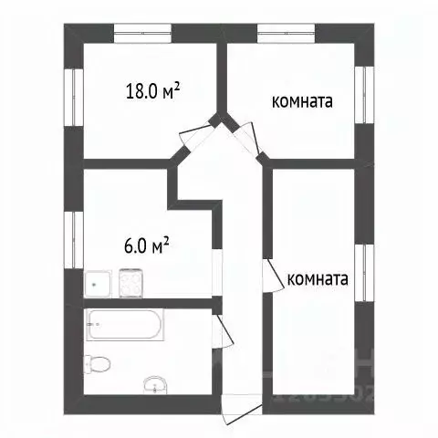 Комната Костромская область, Кострома Депутатская ул., 58 (30.0 м) - Фото 1