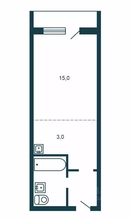 Студия Новосибирская область, Новосибирск ул. Забалуева, 90 (23.0 м) - Фото 2