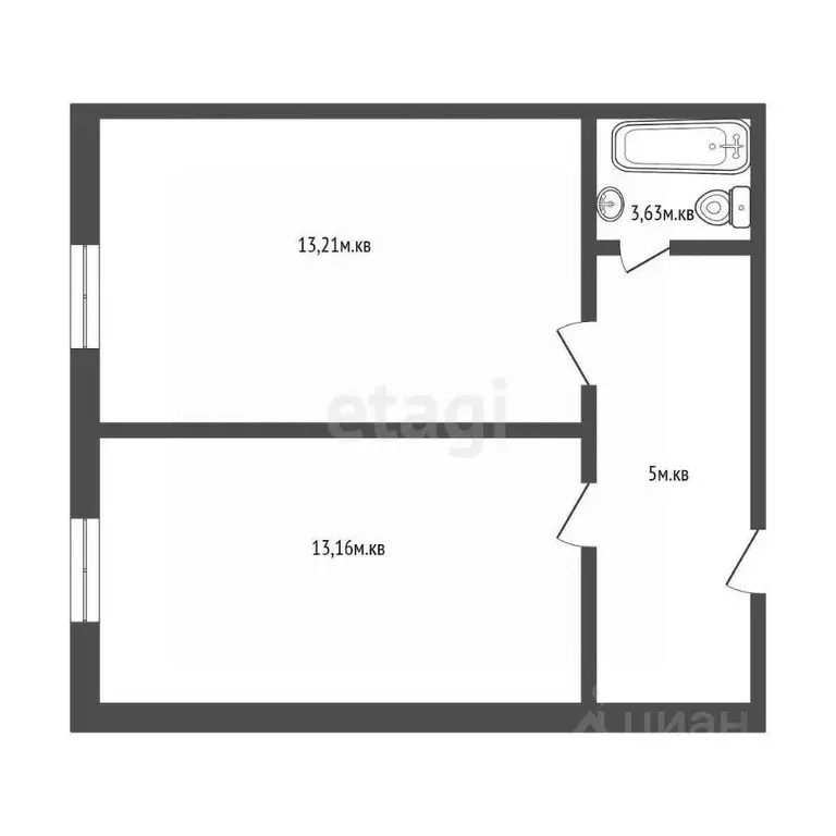 1-к кв. Ульяновская область, Ульяновск Инзенская ул., 41 (35.7 м) - Фото 2