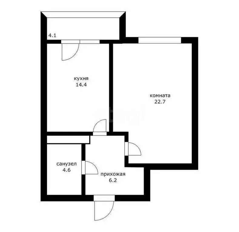 1-комнатная квартира: Краснодар, улица Каляева, 263/4к1 (39.7 м) - Фото 0