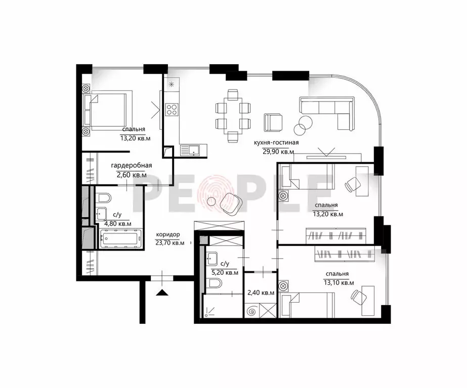 4-комнатная квартира: Москва, улица Василия Ланового, 7с1 (108 м) - Фото 1