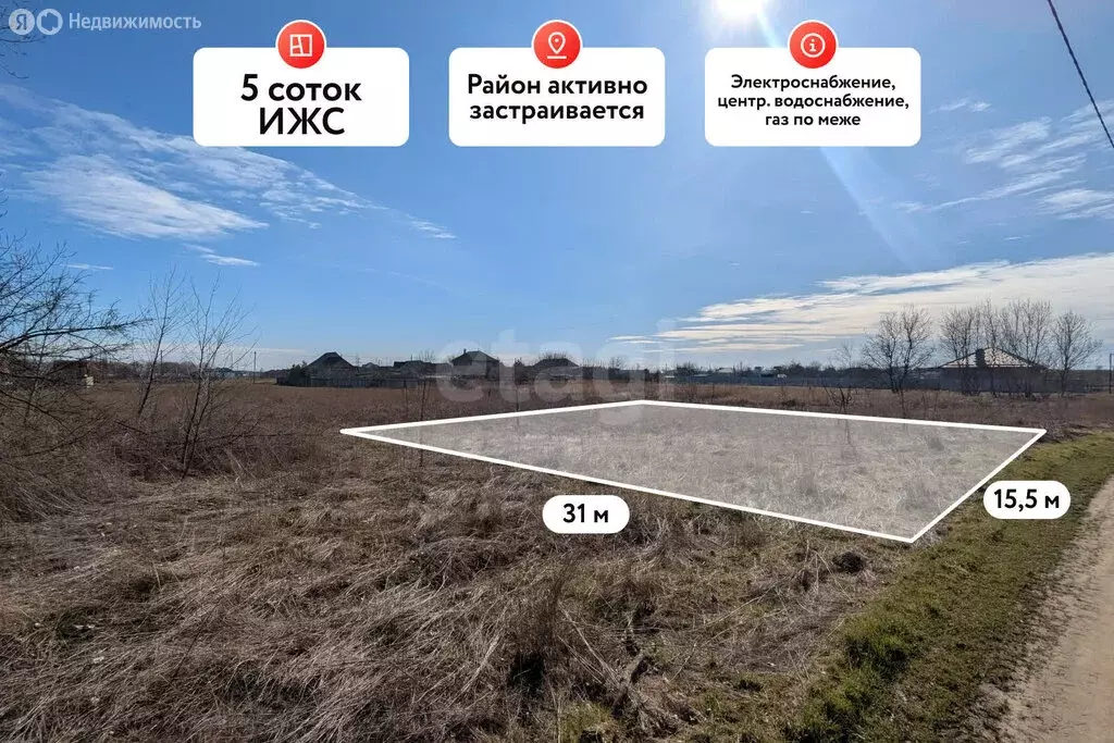 Участок в хутор Белый, Луговая улица (5 м) - Фото 1