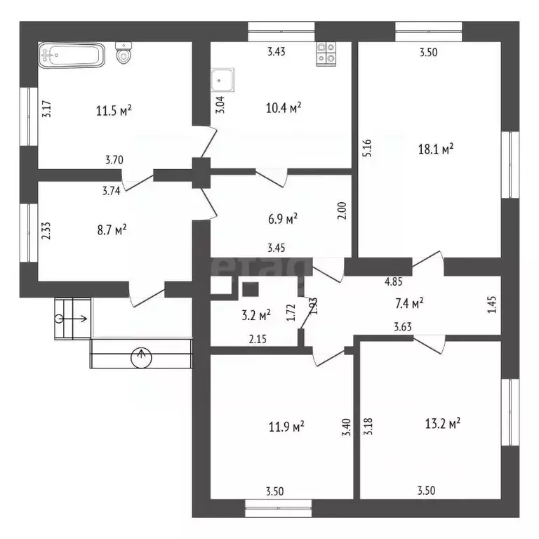 Дом в Калининградская область, Краснознаменский муниципальный округ, ... - Фото 2