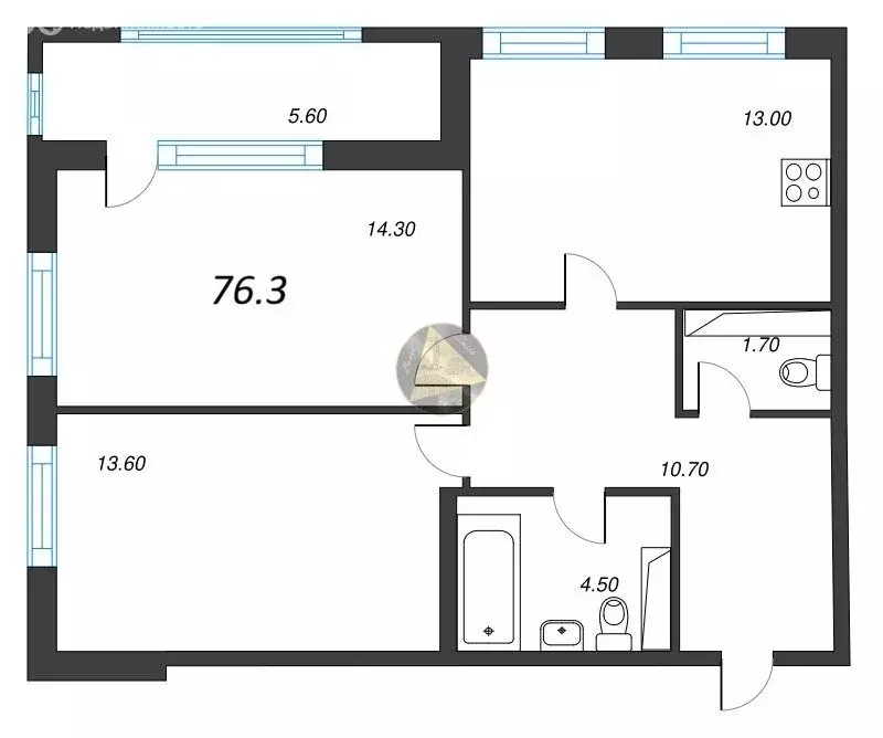 2-комнатная квартира: Санкт-Петербург, Планерная улица, 99 (66.9 м) - Фото 1