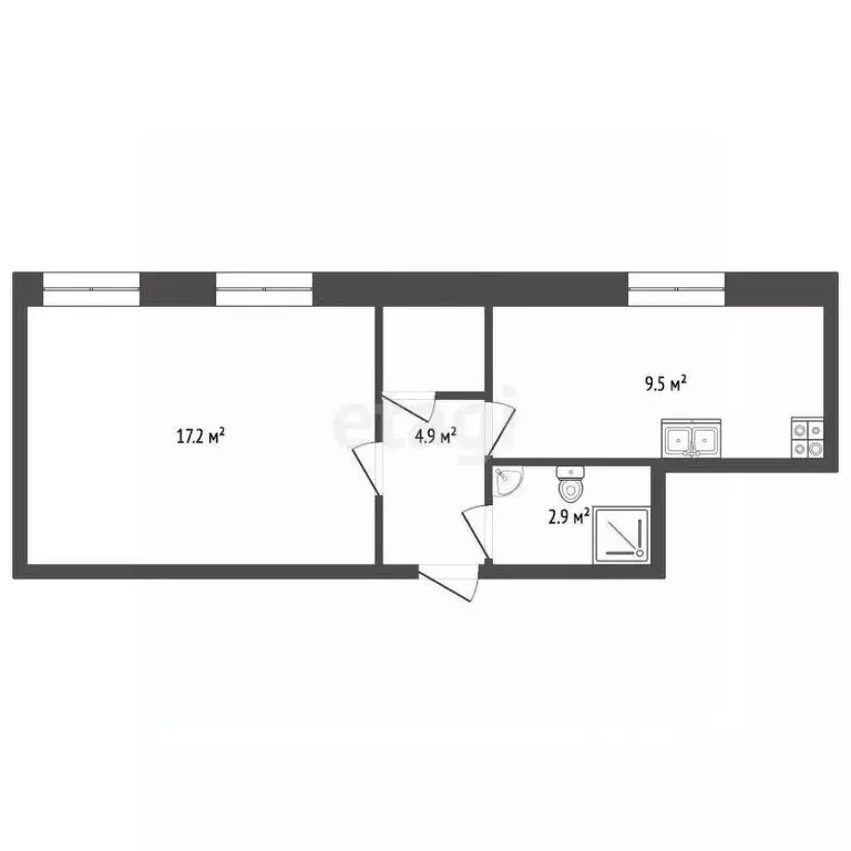 1-к кв. Крым, Бахчисарайский район, с. Железнодорожное ул. Каштановая, ... - Фото 2