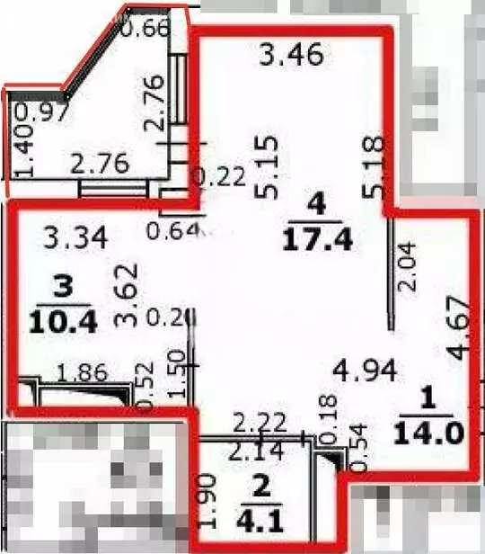 1-комнатная квартира: Липецк, улица Ф.С. Игнатьева, 33к1 (45.9 м) - Фото 1