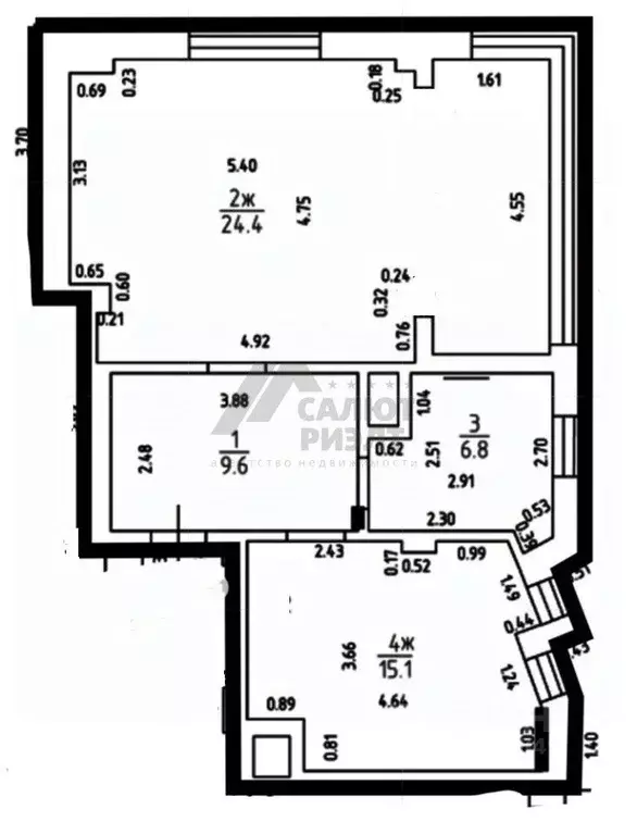 2-к кв. Калининградская область, Калининград ул. 1812 года, 126 (59.5 ... - Фото 1