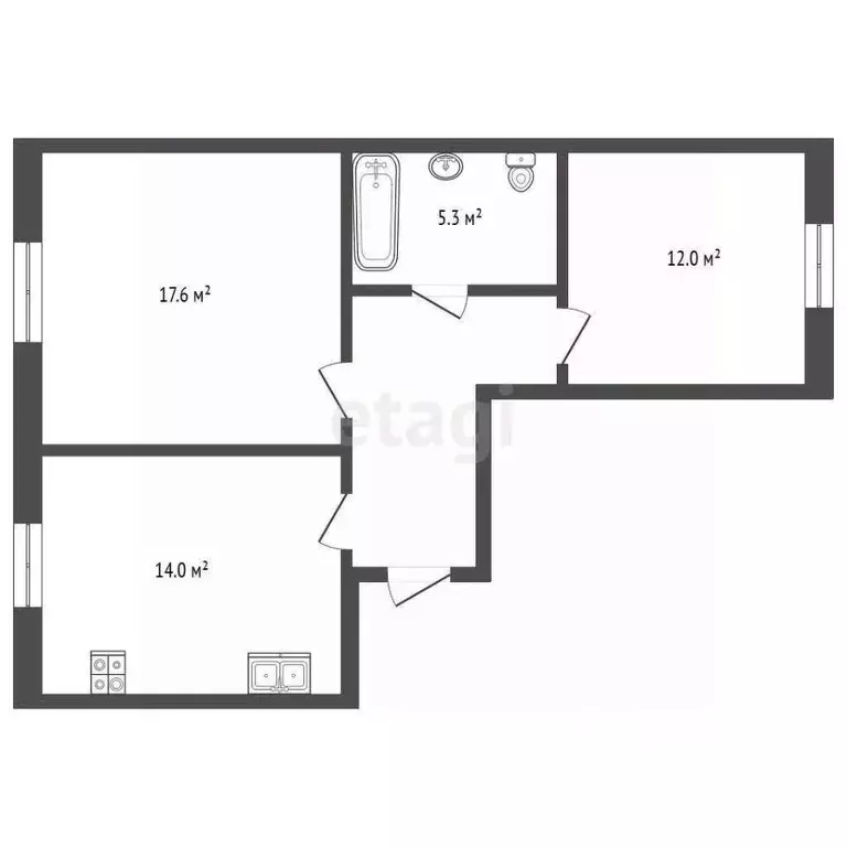 2-к кв. Тюменская область, Тюмень ул. Газопромысловая, 3 (57.1 м) - Фото 0