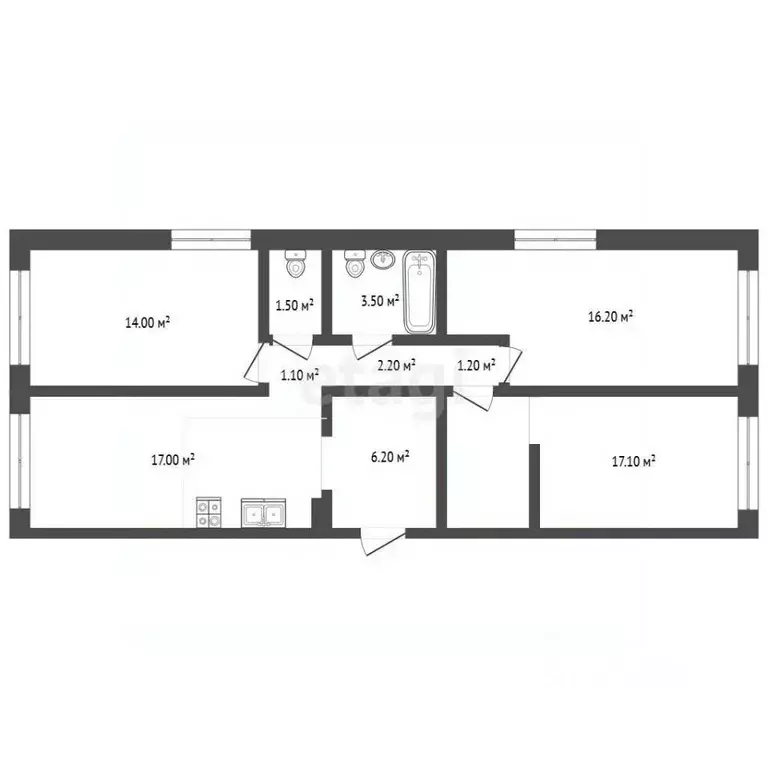3-к кв. Московская область, Люберцы ул. Весенняя, 12 (80.0 м) - Фото 2