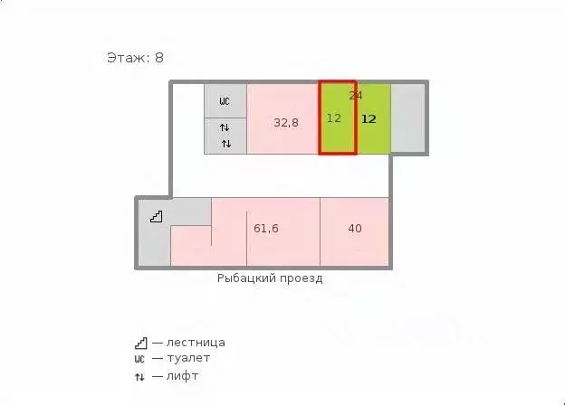 Офис в Санкт-Петербург 3-й Рыбацкий проезд, 3А (12 м) - Фото 1