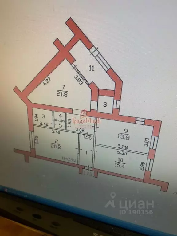 3-к кв. Московская область, Сергиев Посад Кирпичная ул., 31 (95.2 м) - Фото 2