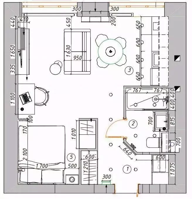 1-к кв. Волгоградская область, Волгоград ул. Рокоссовского, 44 (31.5 ... - Фото 2